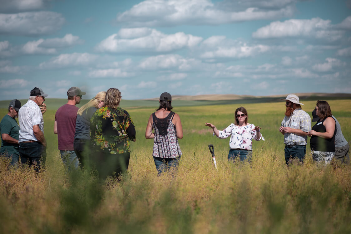 Tannis talking at Axten Farm